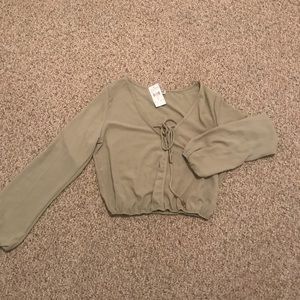 FashionNova Crop Blouse NWT